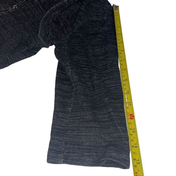 Silence + Noise Heathered Charcoal Grey Moto Style Bomber Jacket - Size Large - Picture 6 of 8